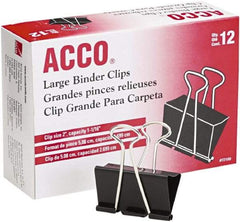 ACCO - 2" Wide Binder Clip - Black/Silver - Benchmark Tooling