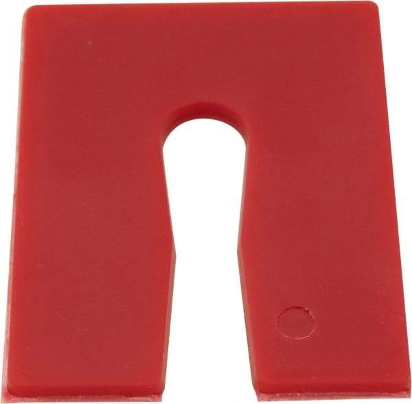 Precision Brand - 504 Piece, 1/8" Thick x 3" Wide x 4" Long Polystyrene Slotted Shim - Red, ±10% Tolerance - Benchmark Tooling