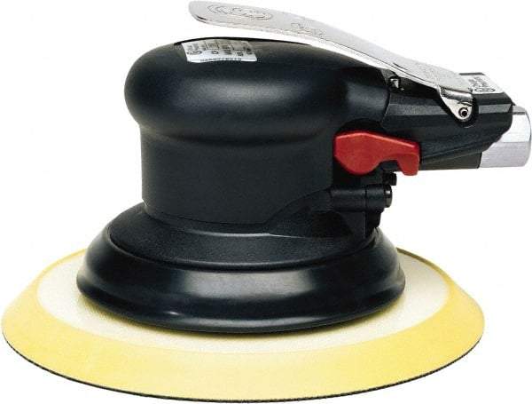 Chicago Pneumatic - 12,000 OPM, 16.6 CFM Air Consumption, Palm Air Orbital Sander - Round Pad, 1/4 NPT Inlet - Benchmark Tooling