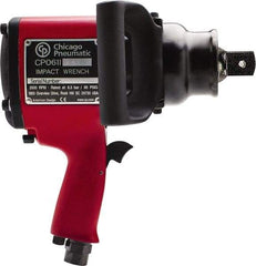 Chicago Pneumatic - 1" Drive, 3,500 RPM, 2,800 Ft/Lb Torque Impact Wrench - Pistol Grip Handle, 1,020 IPM, 48 CFM, 90 psi, 1/2" NPT Inlet - Benchmark Tooling