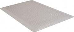 PRO-SAFE - 4' Long x 3' Wide, Dry Environment, Anti-Fatigue Matting - Gray, Vinyl with Vinyl Sponge Base, Beveled on 4 Sides - Benchmark Tooling