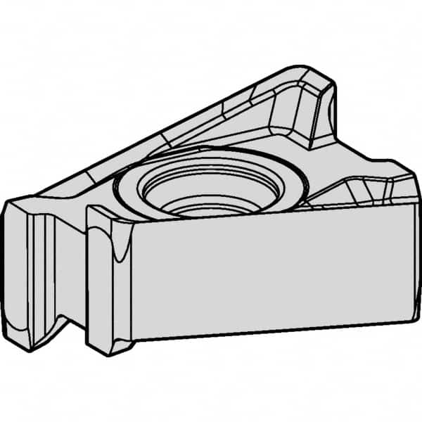 Kennametal - LNPU545 GE Grade KC522M Carbide Milling Insert - AlTiN Finish, 7mm Thick, 2mm Corner Radius - Benchmark Tooling