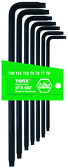 7 Piece - T6; T7; T8; T9; T10; T15; T20 MagicRing® Screw Holding - Torx Long Arm L-Key Set - Benchmark Tooling