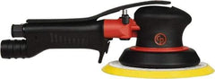 Chicago Pneumatic - 12,000 OPM, 16 CFM Air Consumption, 90 psi Air Pressure, Palm Air Orbital Sander - Round Pad, Hook & Loop Backing, 1/4" Inlet - Benchmark Tooling