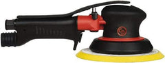 Chicago Pneumatic - 12,000 OPM, 16 CFM Air Consumption, 90 psi Air Pressure, Palm Air Orbital Sander - Round Pad, Hook & Loop Backing, 1/4" Inlet - Benchmark Tooling