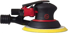 Chicago Pneumatic - 12,000 OPM, 16 CFM Air Consumption, 90 psi Air Pressure, Palm Air Orbital Sander - Round Pad, Hook & Loop Backing, 1/4" Inlet - Benchmark Tooling