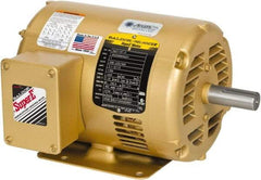 Baldor - 7-1/2 hp, ODP Enclosure, No Thermal Protection, 1,800 RPM, 208-230/460 Volt, 60 Hz, Three Phase Motor - Size 213T Frame, Foot Mount, 1 Speed, Ball Bearings, 9.7 Full Load Amps, F Class Insulation, Reversible - Benchmark Tooling