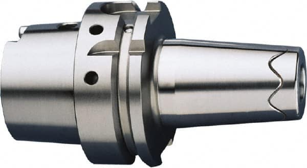 HAIMER - 3/4" Hole Diam, HSK63A Taper Shank Shrink Fit Tool Holder & Adapter - 160mm Projection, 1.3" Nose Diam, 2.05" Clamping Depth, 25,000 RPM, Through Coolant - Exact Industrial Supply