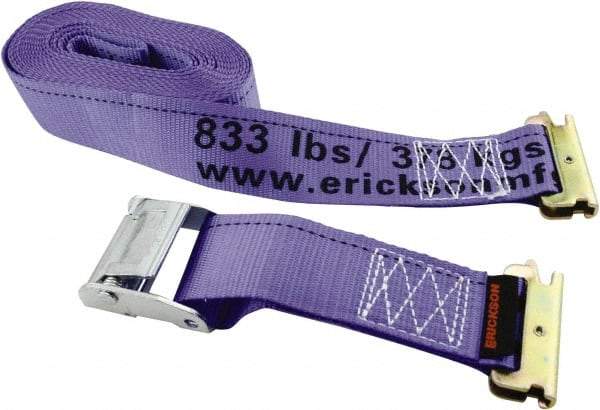 Erickson Manufacturing - 12' Long x 2" Wide, 2,500 Lb Basket Capacity, Polyester & Steel Web Sling - Blue - Benchmark Tooling