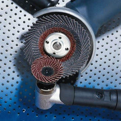 Garryson - 80 Grit, 2" Disc Diam, Zirconia Alumina Flap Disc - 30,000 Max RPM, Nylon Backing, Quick Change Type S Attaching System, Coated - Benchmark Tooling