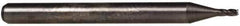 Accupro - 0.045", 0.135" LOC, 1/8" Shank Diam, 1-1/2" OAL, 4 Flute, Solid Carbide Square End Mill - Single End, Uncoated, Spiral Flute, 30° Helix, Centercutting, Right Hand Cut, Right Hand Flute, Series Miniature - Benchmark Tooling