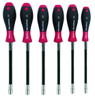 7 Piece - 5.0 - 13.0mm - SoftFinish® Cushion Grip Flexible Shaft Metric Nut Driver Set - Benchmark Tooling