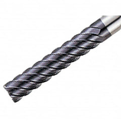 Iscar - 16mm, 66mm LOC, 16mm Shank Diam, 130mm OAL, 6 Flute, Solid Carbide Square End Mill - Single End, TiAlN Finish, Spiral Flute, 45° Helix, Right Hand Cut, Right Hand Flute - Benchmark Tooling