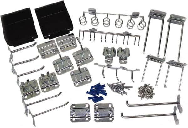 Triton - 30 Piece, Pegboard Hook Set - Zinc Alloy & Steel - Benchmark Tooling