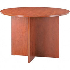 ALERA - 29-1/2" High Stationary Conference Table - 1" Thick, Medium Cherry, Wood Grain Laminate - Benchmark Tooling