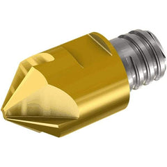 Iscar - MM ECF Grade IC908 Carbide Chamfer Milling Tip Insert - TiAlN Finish, 6 Flutes, 3mm Cutting Diam, 16mm Depth of Cut, 20.5mm Extension - Benchmark Tooling