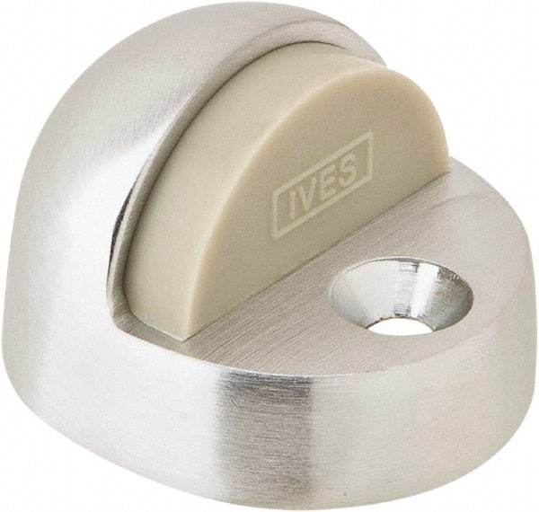 IVES - 4" Projection Floor Door Stop - Screw Mount, Satin Chrome Finish - Benchmark Tooling