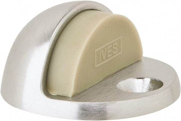 IVES - 4" Projection Floor Door Stop - Screw Mount, Satin Chrome Finish - Benchmark Tooling