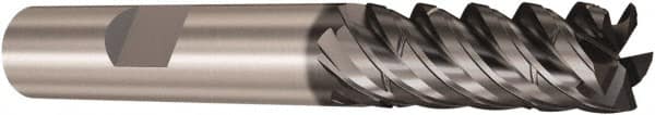 Seco - 6mm, 5 Flute, Single End, Solid Carbide, Corner Chamfer End Mill - 57mm OAL, 48° Helix, Right Hand Flute, 15mm LOC, Right Hand Cut - Benchmark Tooling