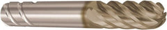 Seco - 6mm Diam, 17mm LOC, 6 Flute Solid Carbide Ball End Mill - HXT Finish, Single End, 57mm OAL, 4.5mm Shank Diam, Spiral Flute - Benchmark Tooling