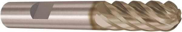 Seco - 6mm Diam, 17mm LOC, 6 Flute Solid Carbide Ball End Mill - HXT Finish, Single End, 57mm OAL, 4.5mm Shank Diam, Spiral Flute - Benchmark Tooling