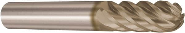Seco - 6mm Diam, 17mm LOC, 6 Flute Solid Carbide Ball End Mill - HXT Finish, Single End, 57mm OAL, 4.5mm Shank Diam, Spiral Flute - Benchmark Tooling