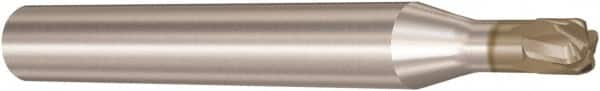 Seco - 3mm, 4 Flute, Single End, Solid Carbide, 0.75mm Corner Radius End Mill - 50mm OAL, 10° Helix, Right Hand Flute, 0.75mm LOC, Right Hand Cut, 6mm Extended Reach - Benchmark Tooling