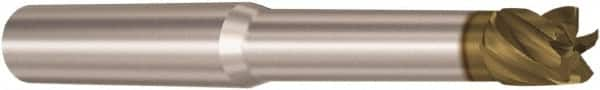 Seco - 8mm, 5 Flute, Single End, Solid Carbide, 2mm Corner Radius End Mill - 85mm OAL, 28° Helix, Right Hand Flute, 8mm LOC, Right Hand Cut, 40mm Extended Reach - Benchmark Tooling