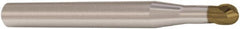 Seco - 2.5mm Diam, 2.5mm LOC, 2 Flute Solid Carbide Ball End Mill - HXT Finish, Single End, 60mm OAL, 6mm Shank Diam, Spiral Flute - Benchmark Tooling