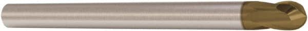 Seco - 8mm Diam, 8mm LOC, 2 Flute Solid Carbide Ball End Mill - HXT Finish, Single End, 65mm OAL, 8mm Shank Diam, Spiral Flute - Benchmark Tooling