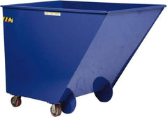 Vestil - 200 Lb Load Capacity, 1.0 Cu Yd, Steel Dump Hopper - 38-1/4" Wide x 58-3/16" Long x 36-3/16" High, Blue - Benchmark Tooling