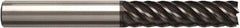 Seco - 8mm, 30mm LOC, 8mm Shank Diam, 80mm OAL, 6 Flute, Solid Carbide Square End Mill - Single End, NXT Finish, Helical Flute, 45° Helix, Centercutting, Right Hand Cut, Right Hand Flute, Series JS520 - Benchmark Tooling