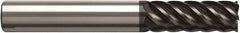 Seco - 4mm, 10mm LOC, 6mm Shank Diam, 57mm OAL, 5 Flute, Solid Carbide Square End Mill - Single End, NXT Finish, Helical Flute, 45° Helix, Centercutting, Right Hand Cut, Right Hand Flute, Series JS520 - Benchmark Tooling