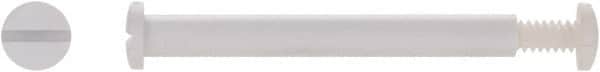 Made in USA - #10-24 Thread Screw & Barrel, Pan Head, Slotted Drive, Nylon Sex Bolt & Binding Post - Uncoated, 3/8" Screw Length, 3/4" Long Barrel, Grade 6/6 - Benchmark Tooling