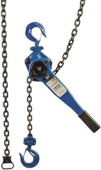 Value Collection - 3,000 Lb Lifting Capacity, 10' Lift Height, Lever Hoist - Made from Chain, 44 Lb Avg Pull to Lift Rated Load, 1 Chain - Benchmark Tooling