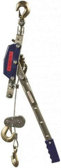 Value Collection - 4,000 Lb Lifting Capacity, 8-1/2' Lift Height, Puller Hoist - Made from Wire Rope - Benchmark Tooling