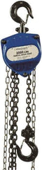 Value Collection - 2,000 Lb Lifting Capacity, 15' Lift Height, Hand Hoist - Made from Chain, 36' Overhaul to Lift 1', 79 Lb Avg Pull to Lift Rated Load, 1 Chain - Benchmark Tooling