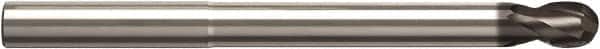 Seco - 4mm Diam, 4mm LOC, 2 Flute Solid Carbide Ball End Mill - NXT Finish, Single End, 63mm OAL, 6mm Shank Diam, Spiral Flute - Benchmark Tooling