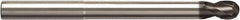 Seco - 5mm Diam, 5mm LOC, 2 Flute Solid Carbide Ball End Mill - NXT Finish, Single End, 75mm OAL, 6mm Shank Diam, Spiral Flute - Benchmark Tooling