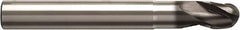 Seco - 3mm Diam, 3mm LOC, 3 Flute Solid Carbide Ball End Mill - NXT Finish, Single End, 38mm OAL, 3mm Shank Diam, Spiral Flute - Benchmark Tooling