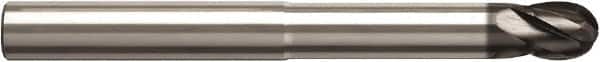 Seco - 16mm Diam, 16mm LOC, 4 Flute Solid Carbide Ball End Mill - NXT Finish, Single End, 130mm OAL, 16mm Shank Diam, Spiral Flute - Benchmark Tooling