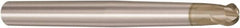 Seco - 2mm Diam, 2mm LOC, 2 Flute Solid Carbide Ball End Mill - HXT Finish, Single End, 80mm OAL, 6mm Shank Diam, Spiral Flute - Benchmark Tooling