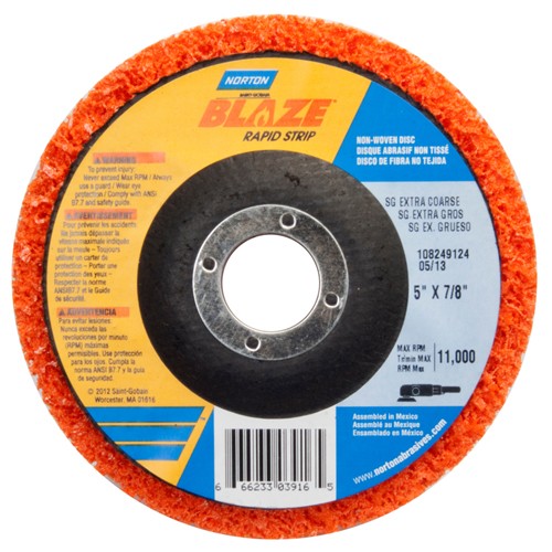 5″ Depressed Center Finishing Disc Rapid Strip Extra Coarse Grit - Benchmark Tooling