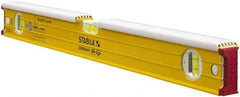 Stabila - 24" Long 3 Vial Spirit Level - Aluminum, Yellow, 2 Plumb & 1 Level Vials - Benchmark Tooling