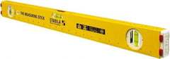 Stabila - 24" Long 3 Vial Spirit Level - Aluminum, Yellow, 2 Plumb & 1 Level Vials - Benchmark Tooling