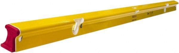 Stabila - 72" Long 3 Vial R-Beam Level - Aluminum, Yellow, 2 Plumb & 1 Level Vials - Benchmark Tooling