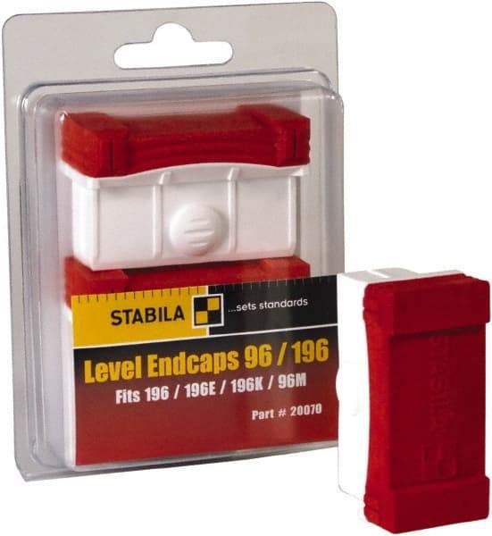 Stabila - Level Replacement End Cap Mount - White, Use with 196, 196M, 196E & 196K Series Levels - Benchmark Tooling