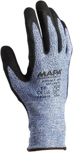 MAPA Professional - Size 2XL (11), ANSI Cut Lvl 4, Puncture Lvl 3, Abrasion Lvl 4, Nitrile Coated HDPE Cut Resistant Gloves - Palm Coated, HDPE Lining, Knit Wrist, Gray, Paired - Benchmark Tooling