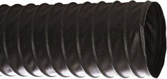 Flexaust - 2-1/2" ID, 29 Hg Vac Rating, 30 psi, Polyester Vacuum & Duct Hose - 25' Long, Black, 2" Bend Radius, -40 to 250°F - Benchmark Tooling