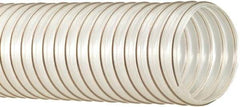 Flexaust - 10" ID, 4 Hg Vac Rating, 11 psi, Polyurethane Vacuum & Duct Hose - 25' Long, Clear, 8" Bend Radius, -65 to 225°F - Benchmark Tooling